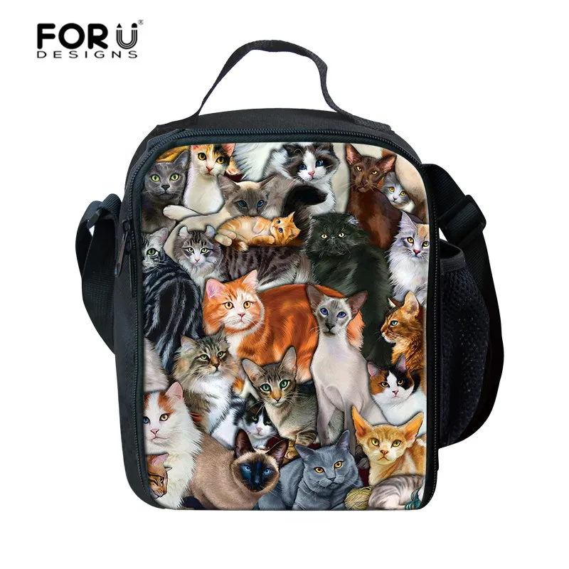 Z4598G FORUDESIGNS/3 шт./компл. очаровательного котенка кота школьный рюкзак для девочек синий школьный учащихся начальной школы книга сумка Mochila escolar - Цвет: Z4598G