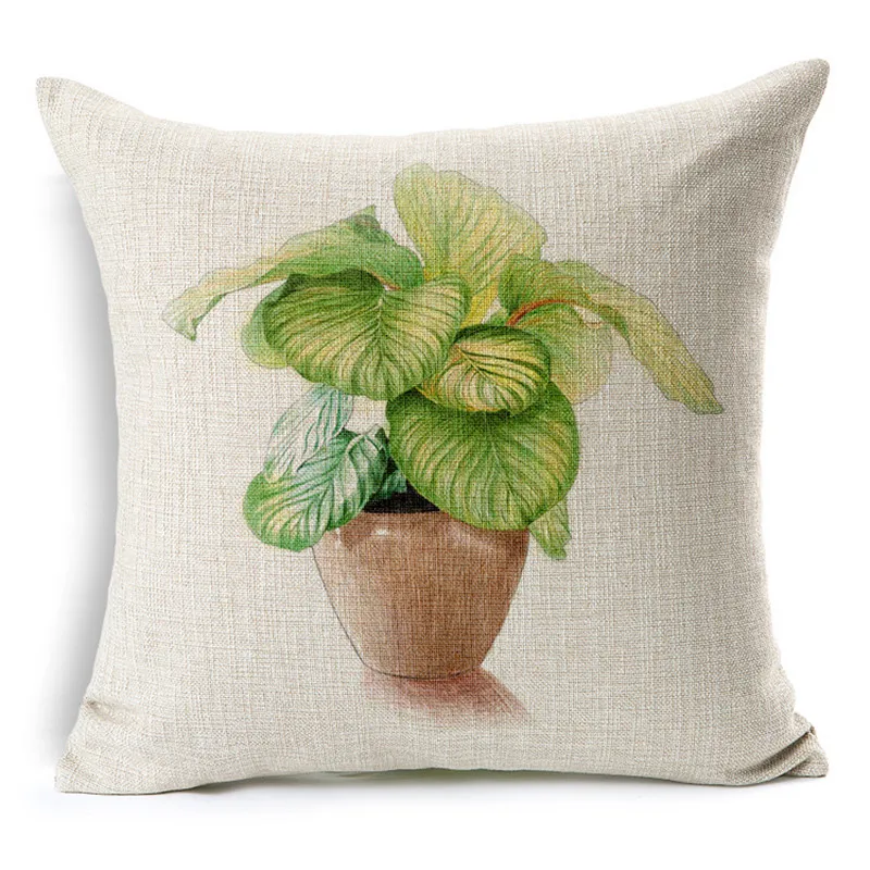 wholesale high quality wedding gift decor pillowcase Nordic Fresh green plants Refreshing home office car sofa cushion cover | Дом и сад