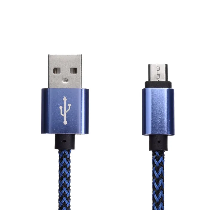 Микро USB кабель, высокоскоростной 2,0 USB Синхронизация и зарядка нейлоновый плетеный кабель для Android смартфонов планшетов стены и автомобильное зарядное устройство
