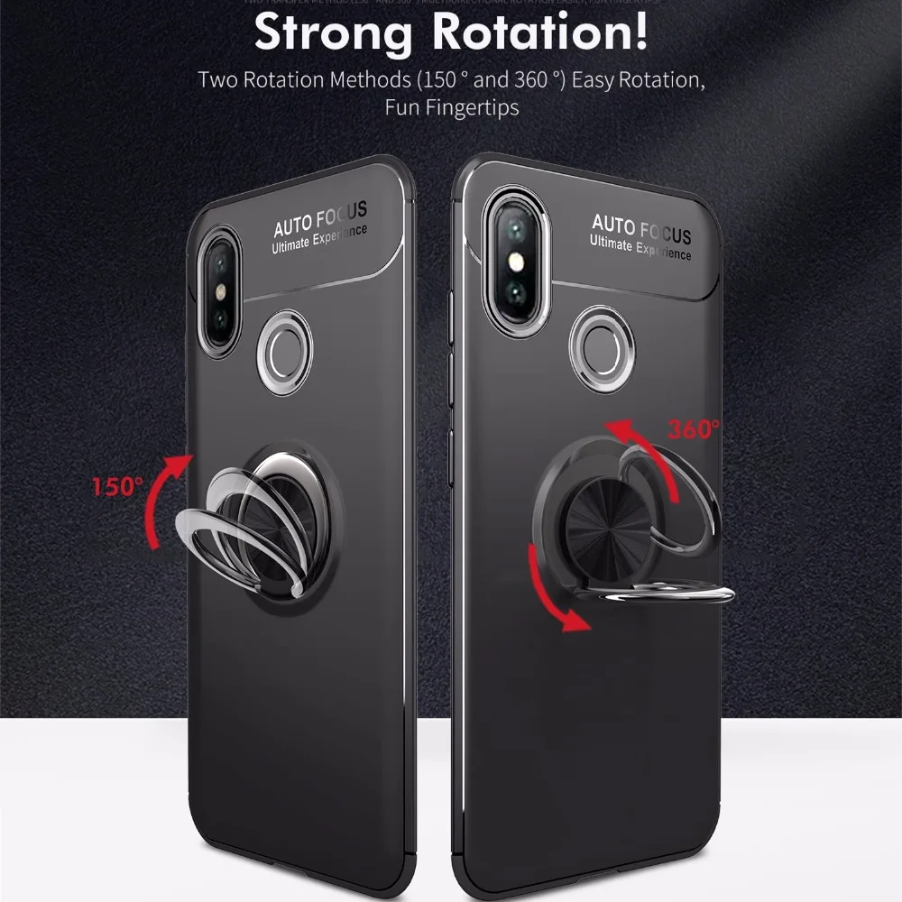 Ударопрочный чехол для Xiaomi mi 8 Чехол Держатель с магнитным креплением кольцо на