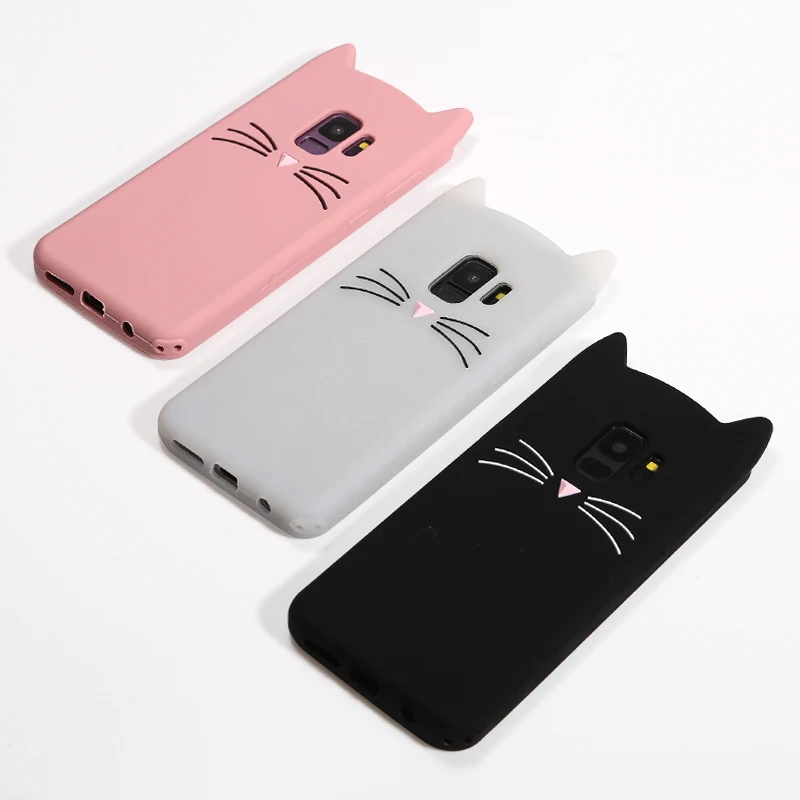 Роскошный милый чехол с кошкой для samsung S8 galaxy S9 Plus S6 samsung S7 Edge J3 J5 J7 Pro силиконовый чехол для сотового телефона