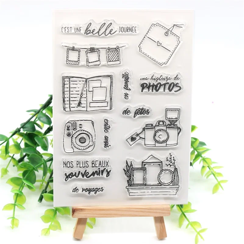 Камера прозрачный чистый силикон штампы для DIY Скрапбукинг/изготовление