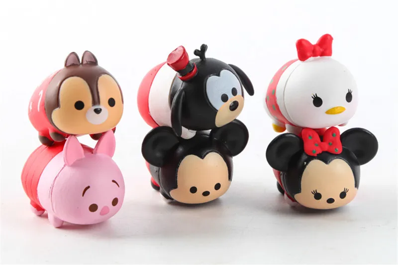 Горячая Распродажа 10 шт./компл. Рождественская мини кукла ЦУМ Минни Микки Дональд