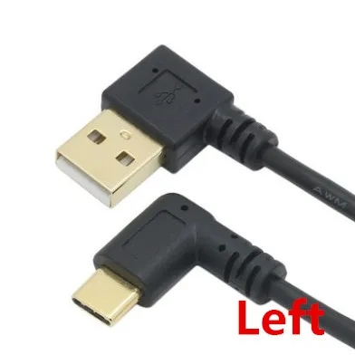 Зеленый USB 2,0 A мужской 90 градусов вверх вниз угловой левосторонний правосторонний разъем локоть к USB 3,1 type C Локоть Мужской конвертер синхронизации данных зарядный кабель 20 см - Цвет: Зеленый