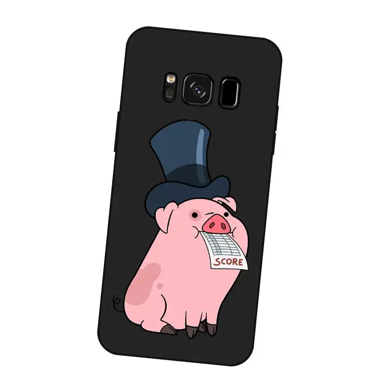 N361 свинья Черный силиконовый чехол Обложка для samsung Galaxy S5 S6 S7 S8 S9 S10 5G S10E S11 S11E Lite Edge