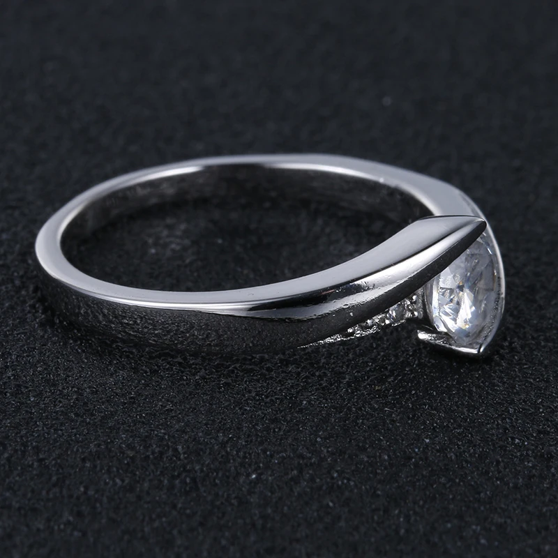 Обручальные кольца белого золота для женщин с фианитом серебряное кольцо Anel Feminino