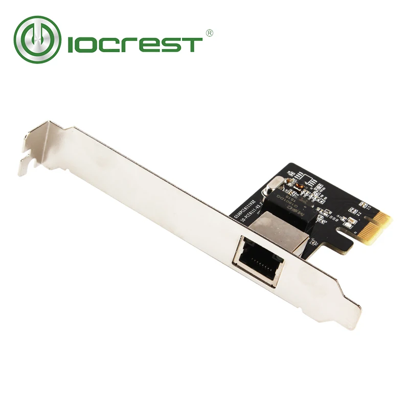 IOCREST Однопортовый Gigabit Ethernet Realtek чип PCI Express Lan контроллер карта RTL8111F PCIe сетевой