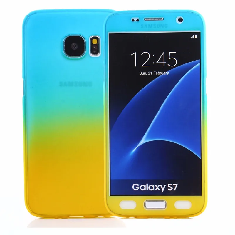 Zeallion для самсунга S5 S6 S7 край S8 плюс J5 J7 A7 обратите внимание, для девочек от 5 до 8 лет 360 градусов полный корпус защитный чехол градиент Цвет жесткий чехол