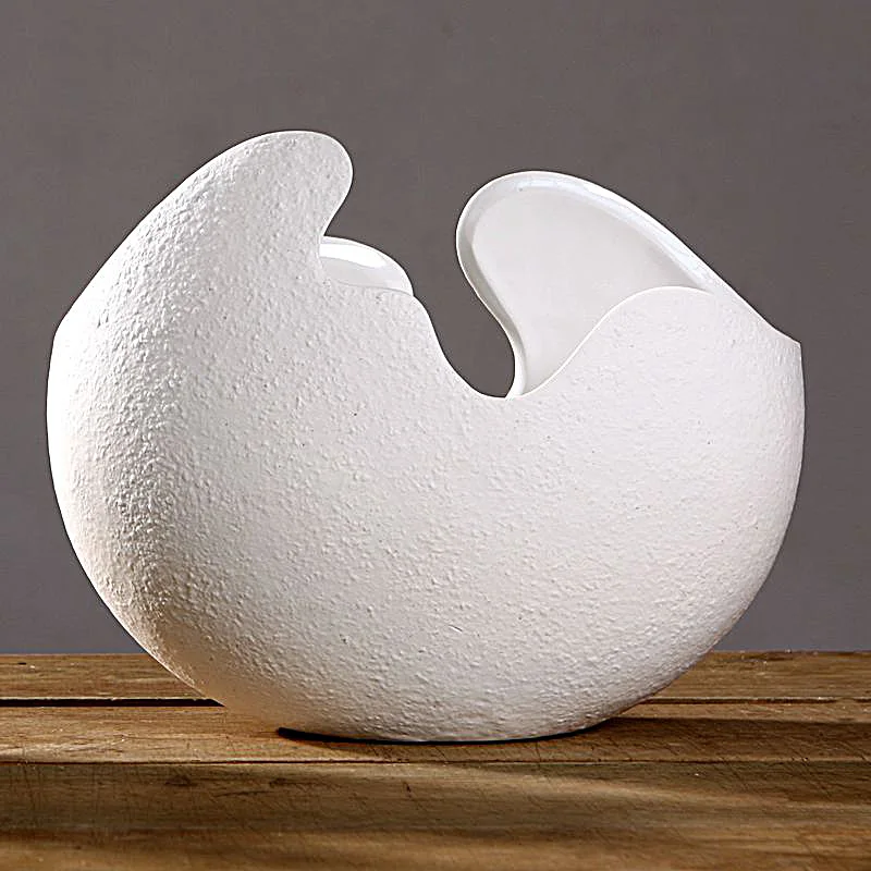 Современная элегантная фарфоровая ваза в форме скорлупы для яиц керамическая