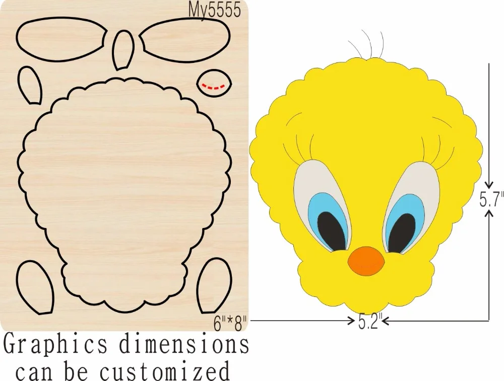 Маленький желтый цыпленок Новый деревянная форма режущие штампы для