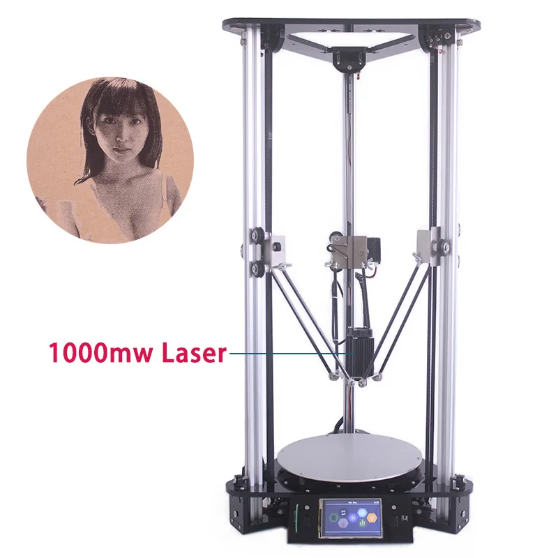 Многоязычный дешевый 3d принтер s i3 Kossel DIY Delta комплект с 1000 МВт лазерный гравер BMP