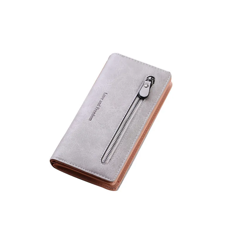 Женский кошелек клатч на молнии модная женская сумка двойного сложения