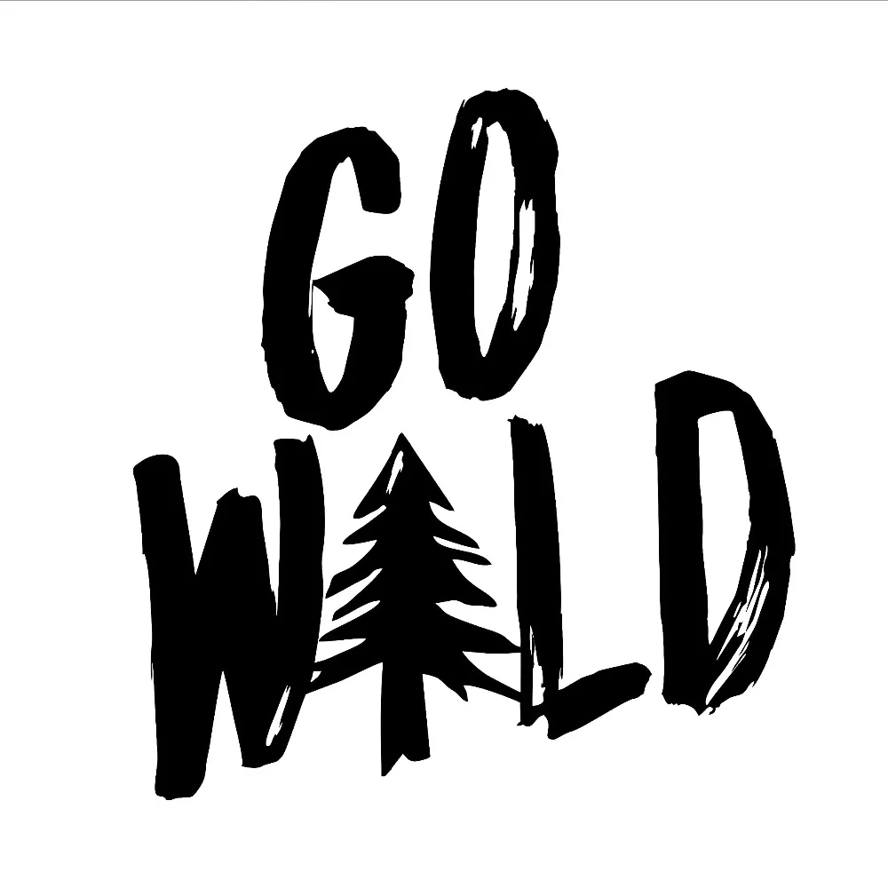 15 см Go Wild Text Nature виниловая Автомобильная наклейка для пеших прогулок наклейки