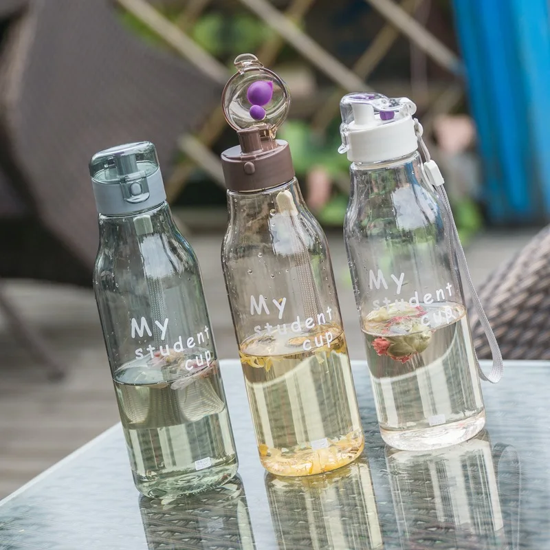 Креативная портативная пластиковая бутылка для воды мужчин студентов спорта и