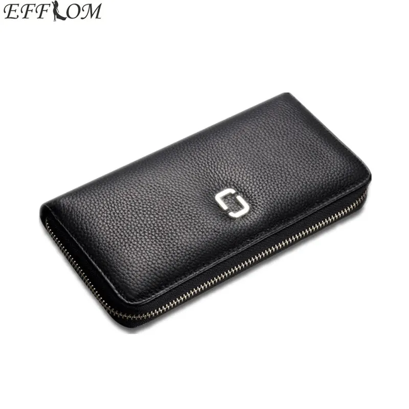 Молнии Настоящая кожа кошелек женский коровьей мешок денег Элитный бренд Для