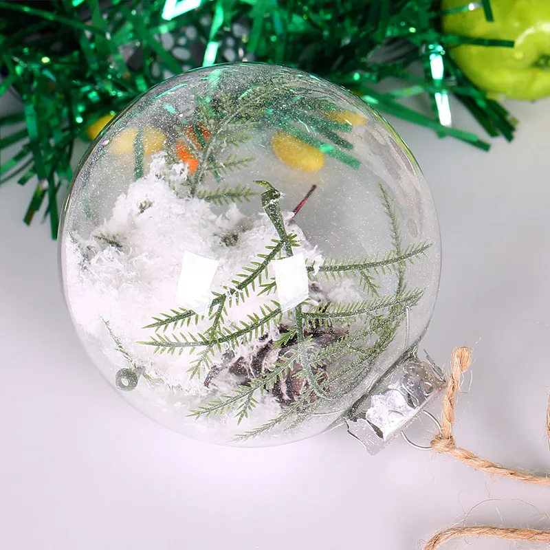 

Diameter=7cm 100pcs/pack Small Size Christmas Glass Ball Transparent Glass Globe for Christmas Tree Decorative Handmade Glass