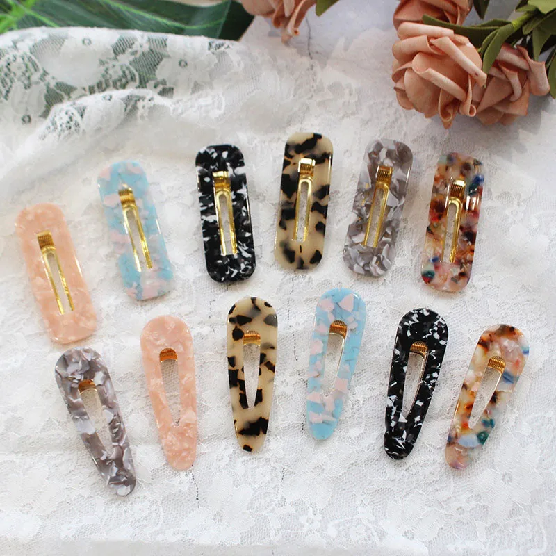 1 шт. трендовые винтажные полые геометрические зажимы для волос в виде капель