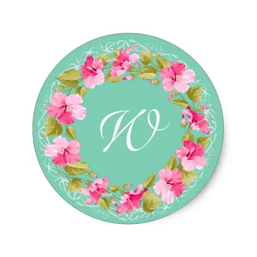 3.8 см Ретро старинные вензеля Цветочный венок наклейки |