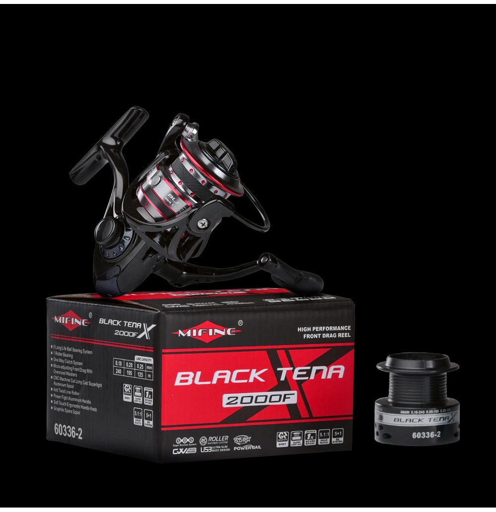 MIFINE black tena 10 кг, катушка для ловли карпа с дополнительной катушкой спереди и сзади, пресноводная спиннинговая катушка