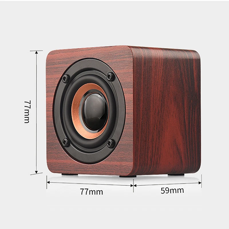 Деревянная Беспроводная Bluetooth колонка портативная HiFi с ударными басами звуковая