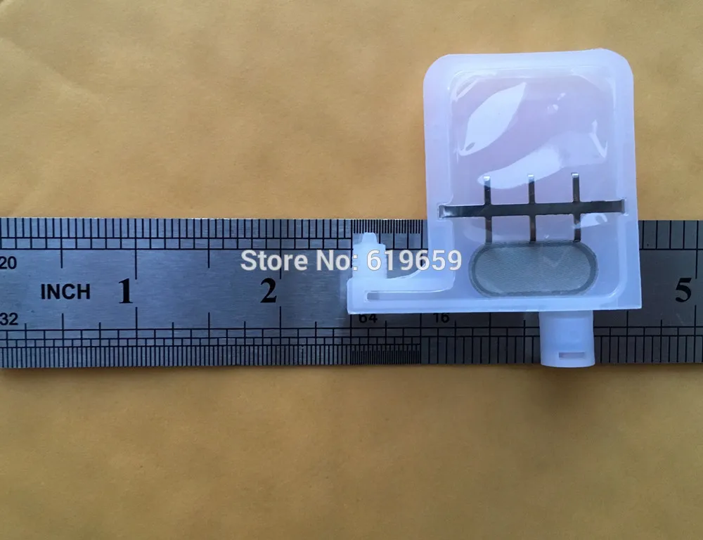 Большие демпферы для принтера с фильтром и гайкой (Mutoh VJ-1604/Roland XC-5400/для Epson DX4/DX5, трубка 4*3 мм), 10 шт.