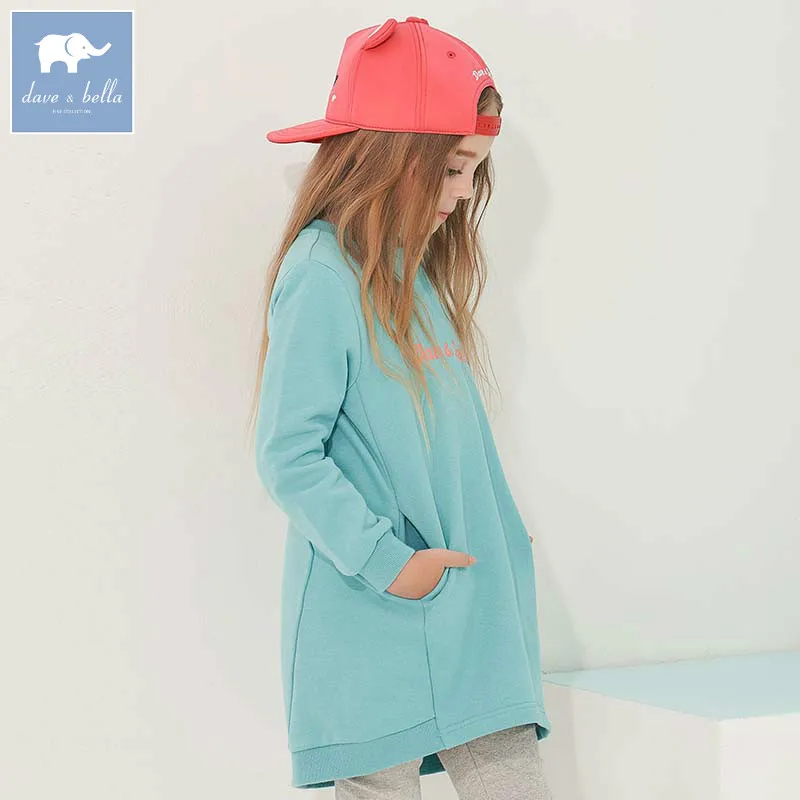 DBK8120 dave bella kids 5Y-13Y fashion dress children autumn high quality dresses baby long sleeve clothing brand clothes | Детская