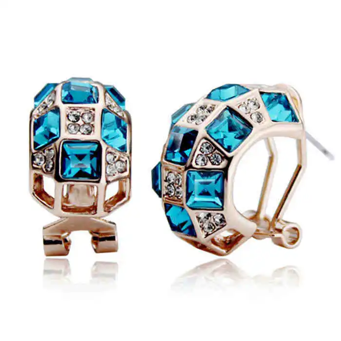 Free Shipping New Fashion Stud earrings Colorful Bow Earring Austrian crystal jewelry apparel accessories Top Quality | Украшения и