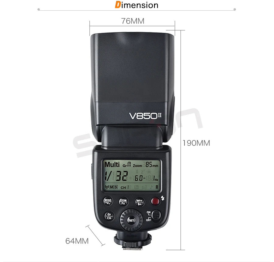 Godox V850II GN60 2,4G Беспроводная X СИСТЕМА Speedlite литий-ионный аккумулятор вспышка светильник с автомобильным зарядным устройством для камеры Canon Nikon sony
