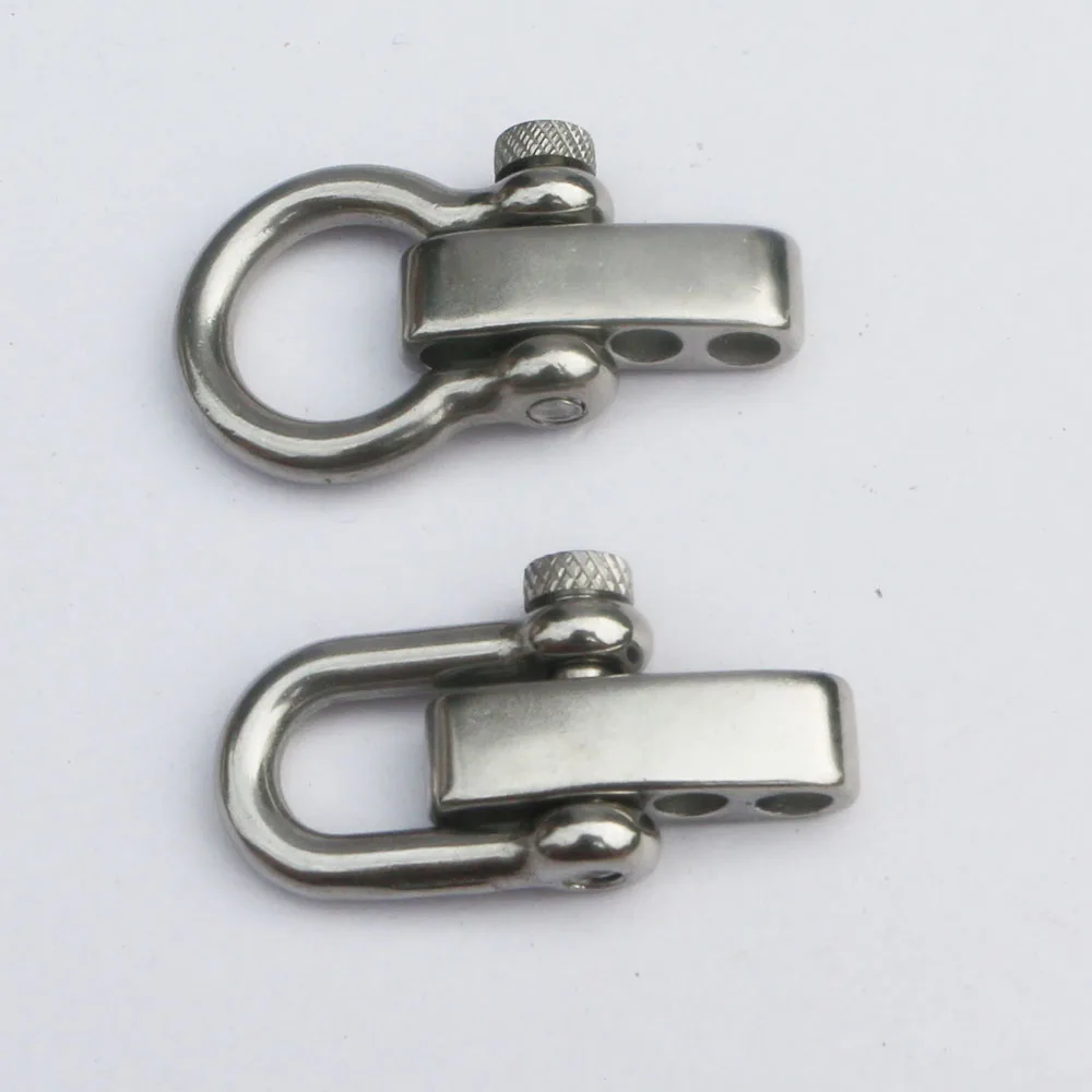 2 шт. Серебряный бант из нержавеющей стали/U-образный якорь регулируемая скоба