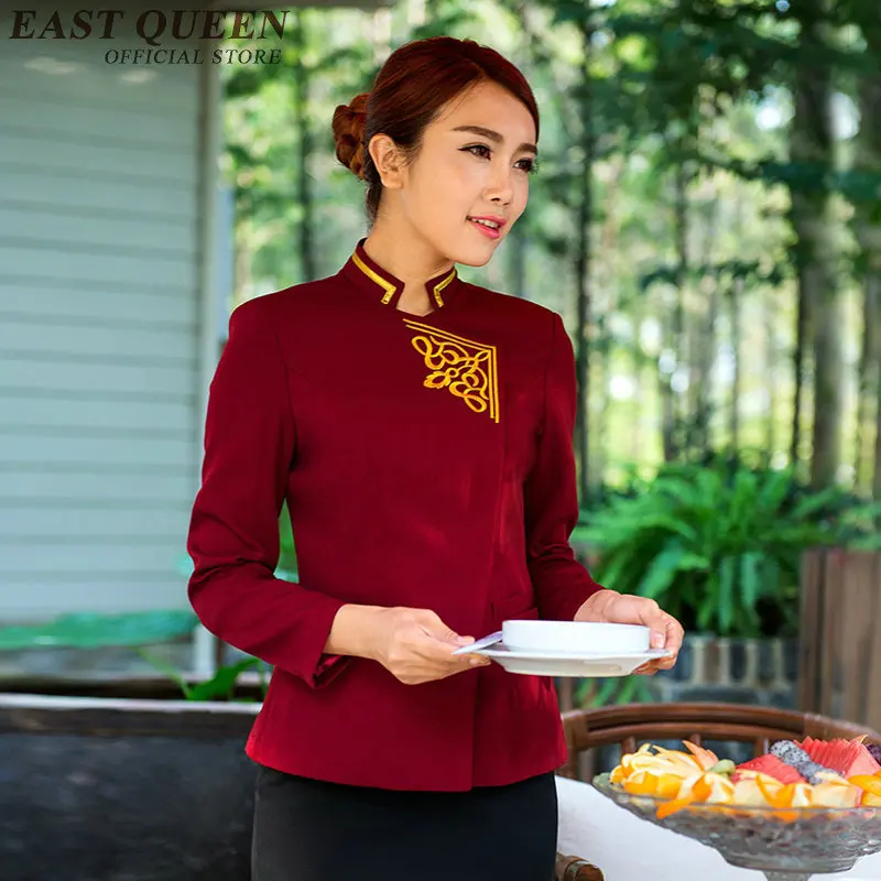 Ресторан униформа официантки s Отель новый дизайн для официантов NN0174 W|restaurant waitress