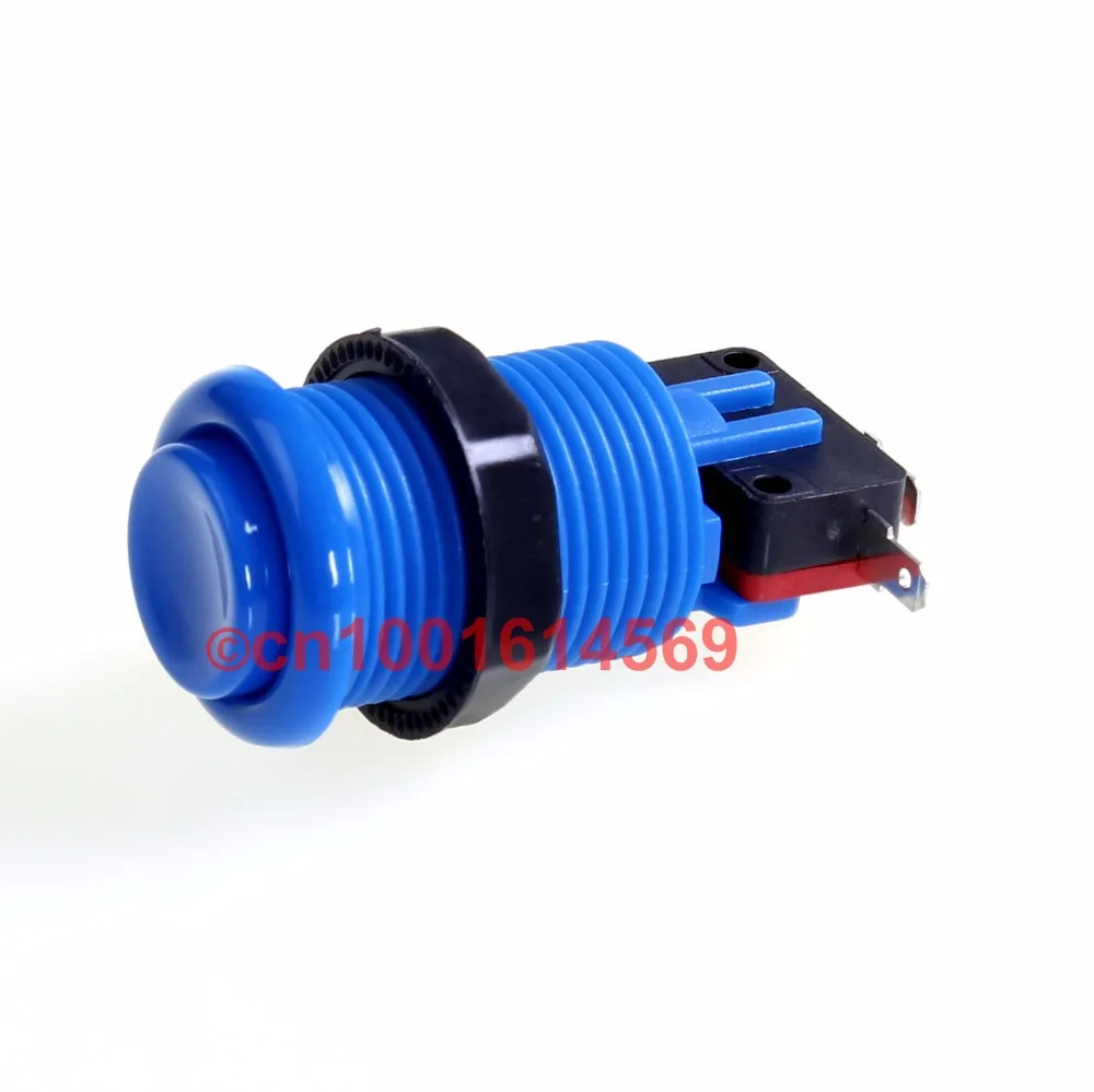 Arcade Parts Kits Bundle Push Button DIY For Game Mame Project Raspberry PI Retropie 1 2 3 3B Games - Blue | Спорт и развлечения