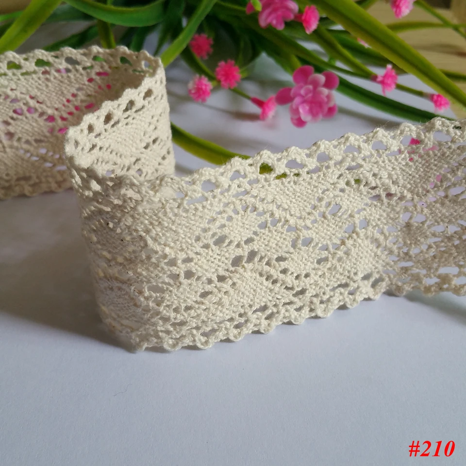 

20 yards 45mm Handicrafts Embroidered Net Lace Trim Ribbon DIY Cotton Craft Accessories Ribbon Lace Garment Accessories NO210