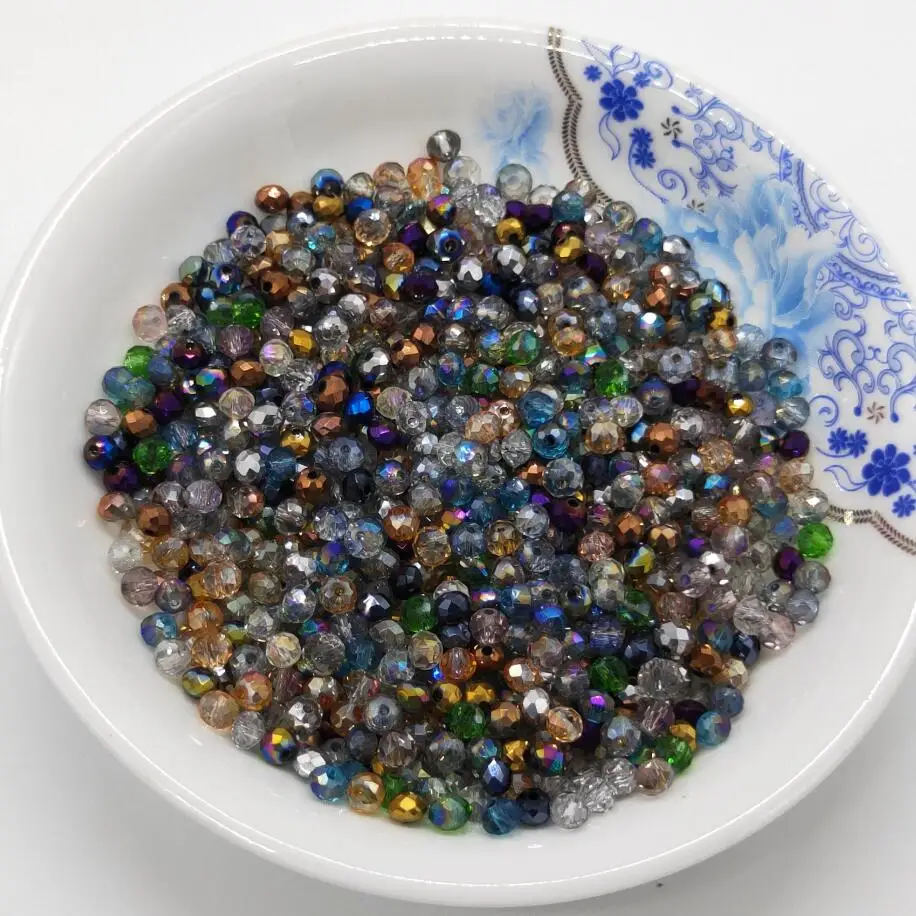 Бесплатная доставка многоцветный 2 мм 198 шт Стразы разных цветов бисер огранённый