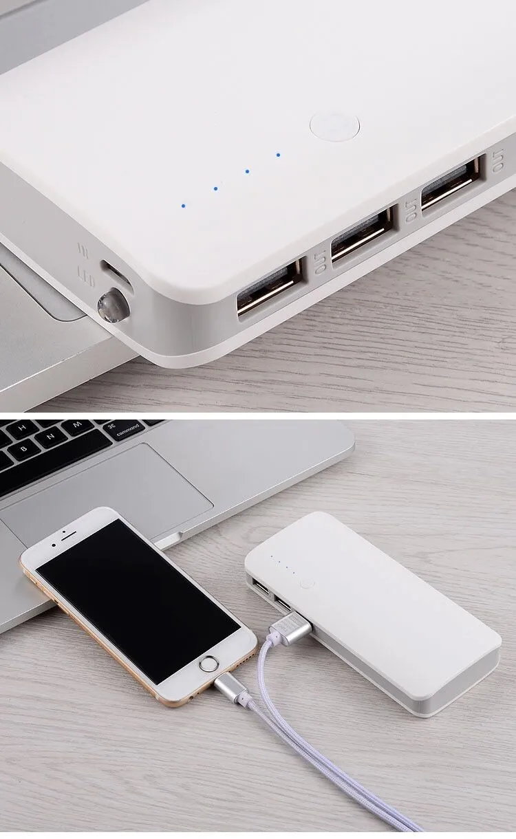 Внешний аккумулятор 10000mAh 5V 2.1A 3 USB зарядное устройство 18650 аккумулятор внешний аккумулятор