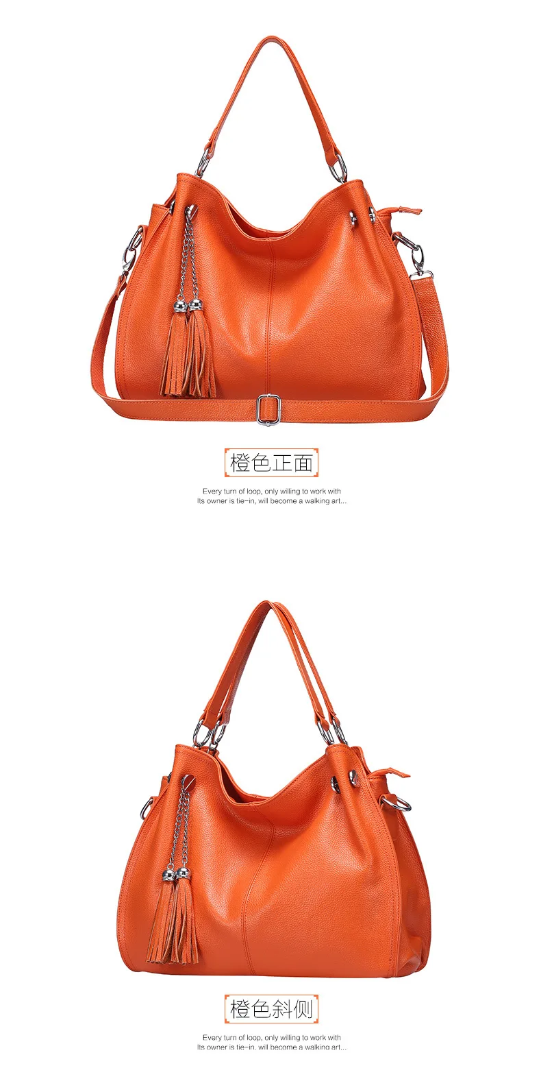 Повседневная сумка из коровьей кожи, бренд, bolsa feminina, новинка, женская сумка из натуральной кожи с кисточками, сумка через плечо