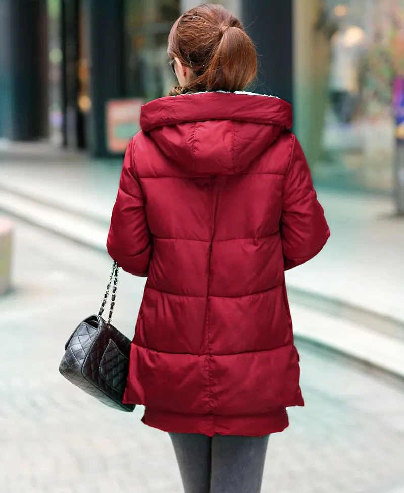 Зимняя женская длинная куртка больших размеров парка в стиле милитари длинное