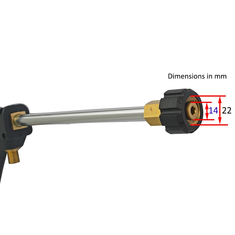 190bar 2750psi пистолет-распылитель воды высокого давления для очистки воды G1/" на входе M22 женский выход для моек высокого давления
