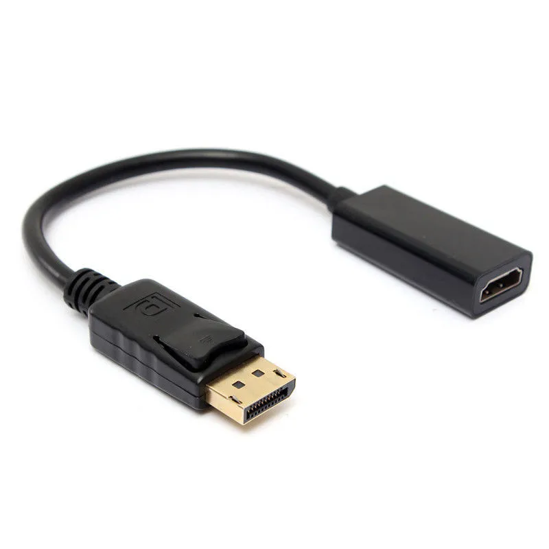 DP к HDMI 1080P позолоченный порт дисплея папа HDTV женский кабель видео монитор адаптер