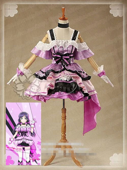 Аниме! Lovelive! Ощущение Кира! Tojo Nozomi Lolita фиолетовая форма косплей костюм