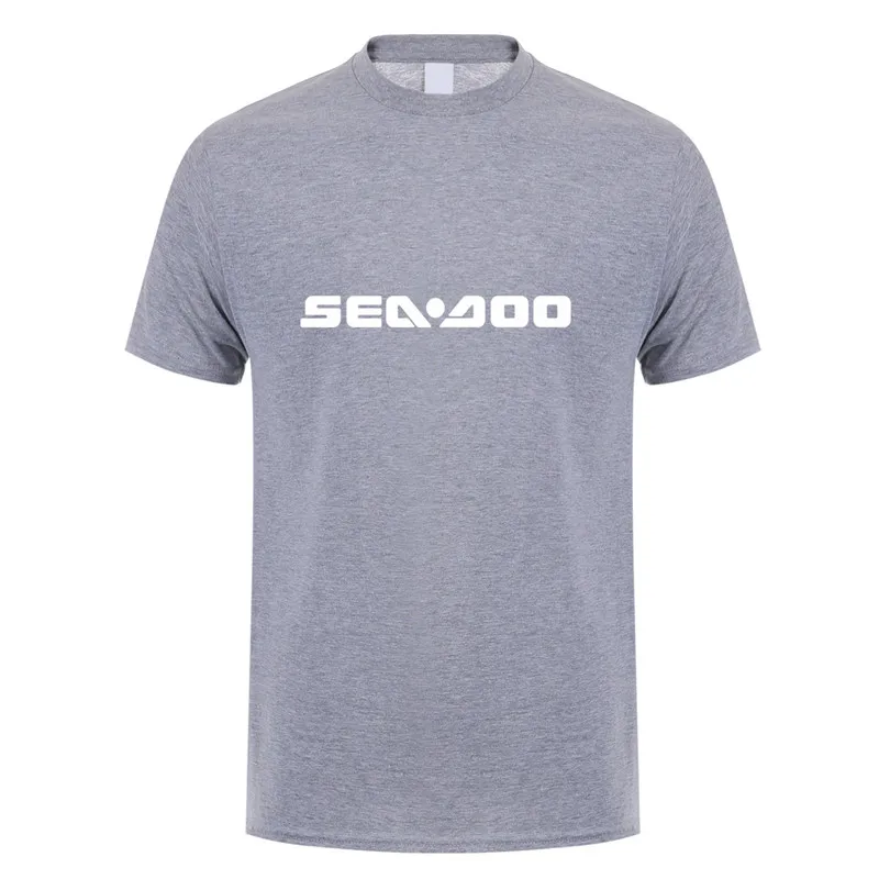 Sport Grey Футболки Sea-Doo летняя хлопковая футболка с короткими рукавами с морским Doo Seadoo Moto Мужская футболка футболки LH-079 - Цвет: Sport Grey