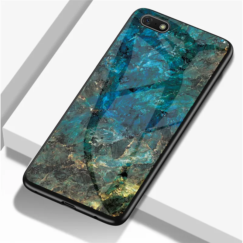 Чехол из закаленного стекла и мрамора для honor 7A, чехол для huawei honor 7A DUA-L22, чехол 5,45 дюйма, задняя крышка для huawei Y5, чехол для телефона s
