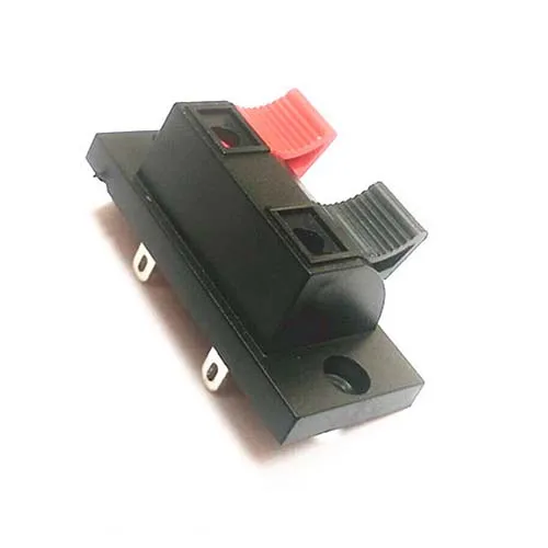 

Black and Red 2-Pins 2 Positons Push Type Speaker Terminal Board Connector