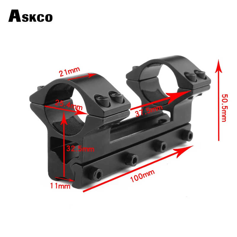 

Askco Hunting 25.4mm 1" One Piece Low Profile Dovetail Scope Mount Rings 11mm Rail For Hunting Riflescope Flashlight Caza