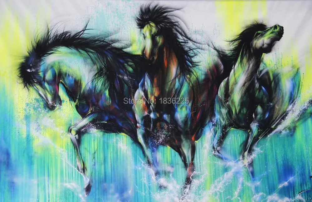 Высокое качество низкая цена художественные картины бегущая лошадь фотообои