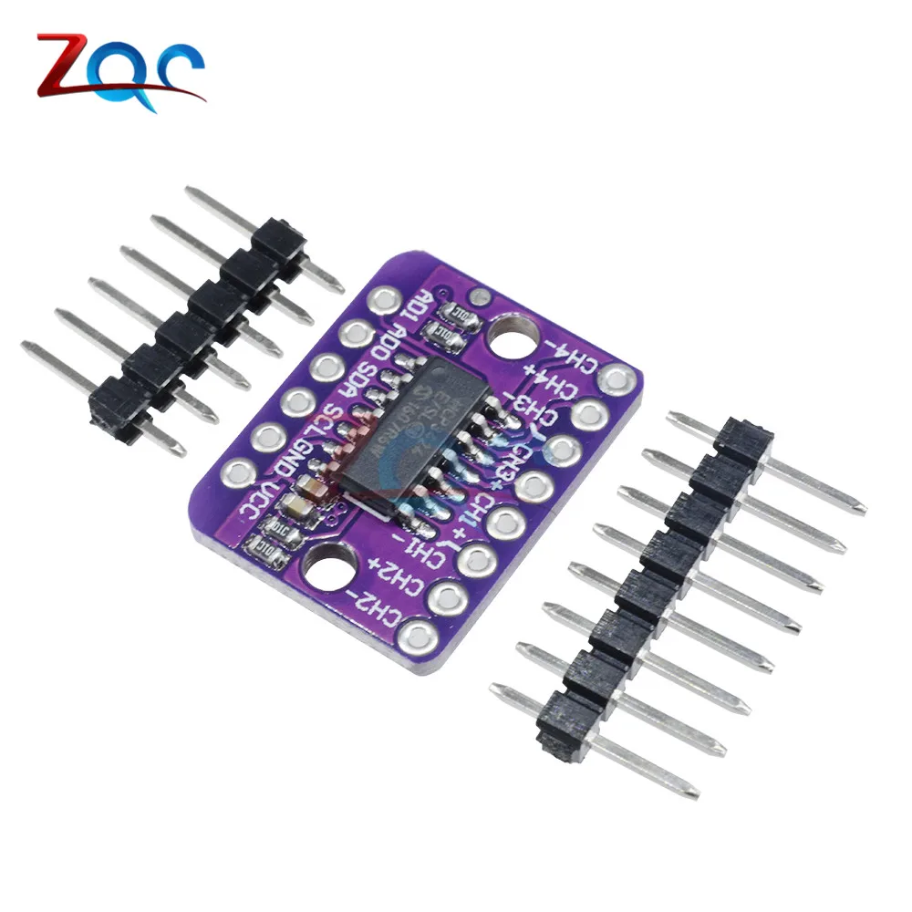 Программируемый Модуль усилителя коэффициента усиления MCP3424 Digital I2C A/D для Arduino