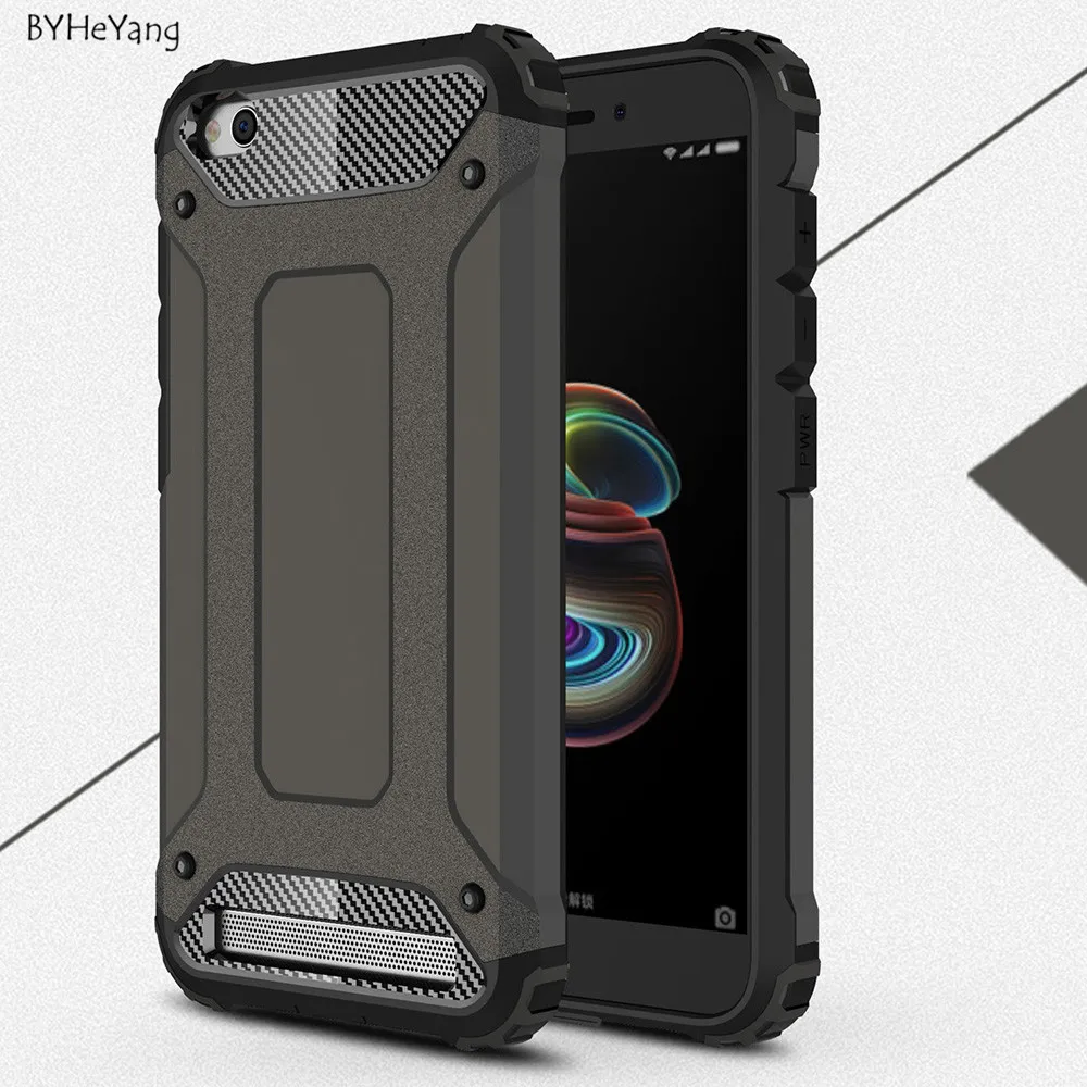 BYHeYang For Xiaomi Redmi 5A Case Cover 5.0inch Hybrid Tough Shockproof Armor Hard Phone Cases 5a Fundas |