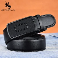 jifanpaul mens leather belt middle back type fashion trend mens leather belt business preferred jeans with black beltjf 99