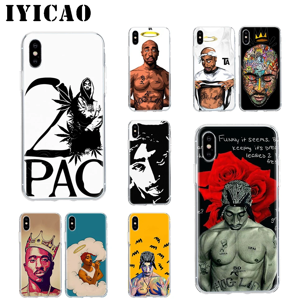 Жесткий чехол IYICAO Tupac Amaru Shakur для Iphone 4 4s 5 5S Se 6 7 7plus 8 8Plus X XS MAX XR 6s Plus 11 pro