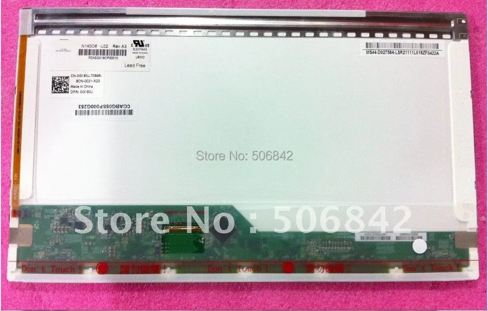 

14.0"laptop LED screen N140O6-L02 ,New 1600*900