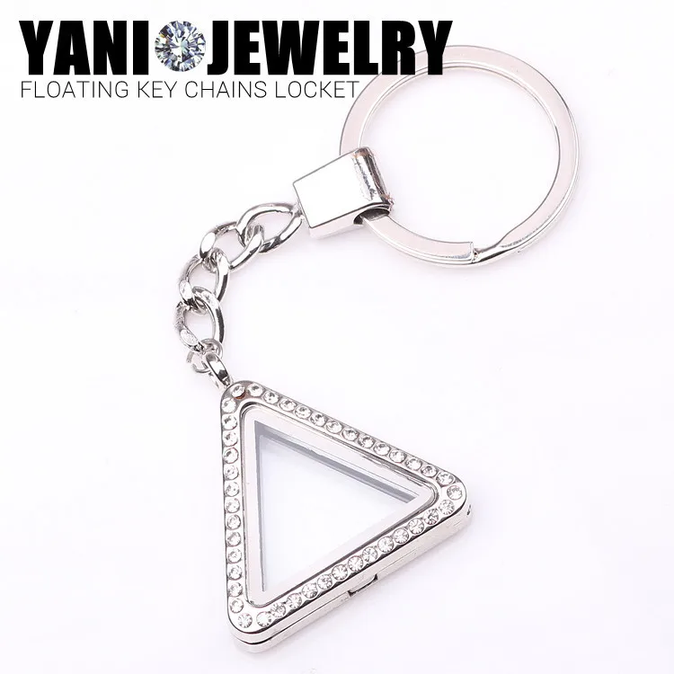 10 шт./лот Бесплатная доставка кольцо брелоки Серебряный плавающий медальон